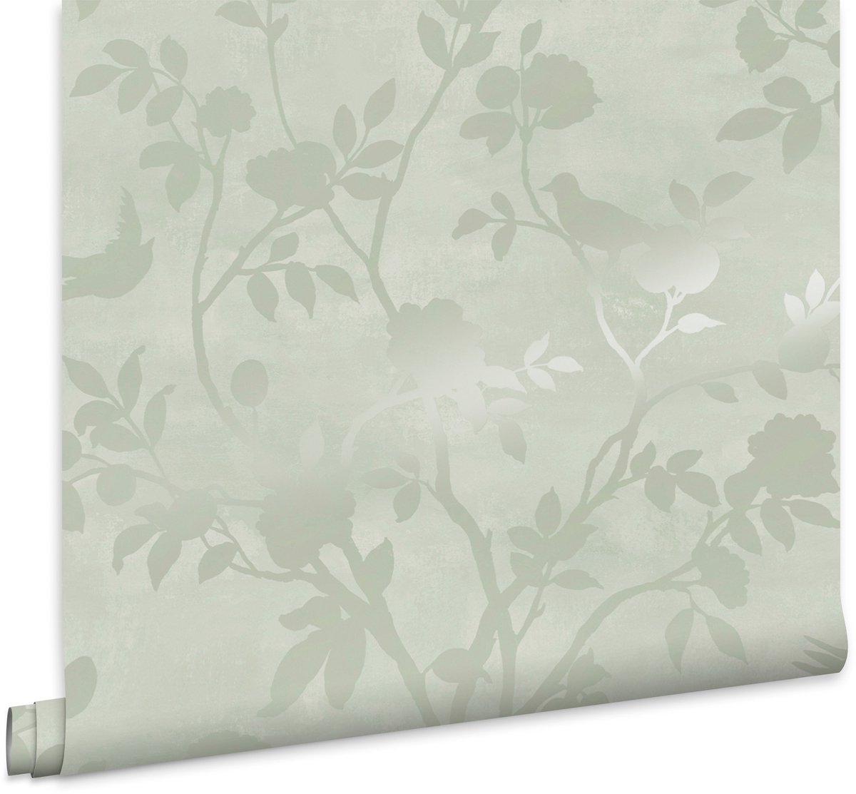 Laura Ashley Eglantine Silhouette Behang - bomen - 10mx52cm - Groen