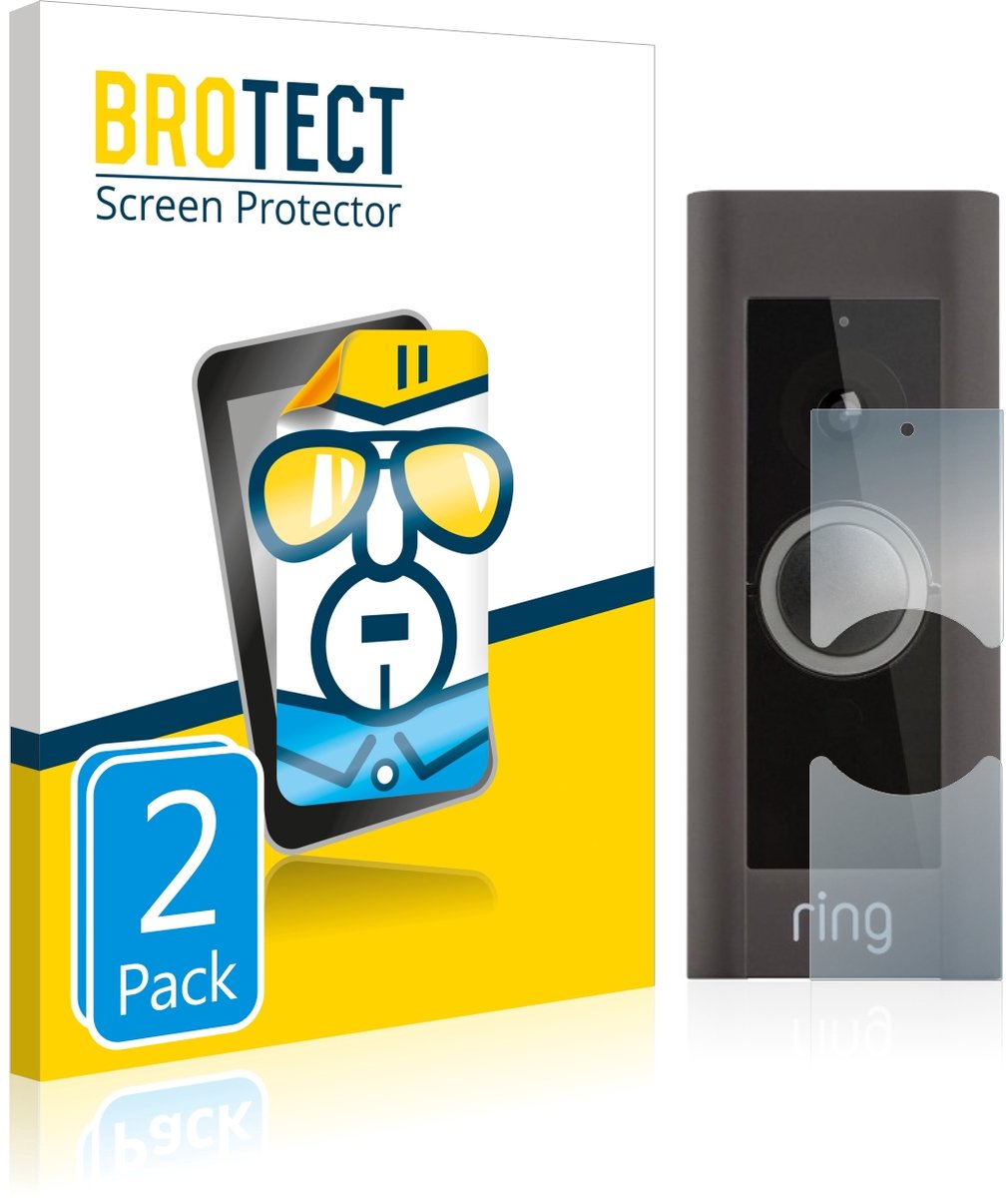 BROTECT - Screenprotector voor Ring Video Doorbell Pro - Folie Beschermfolie transparant 2 Stuks
