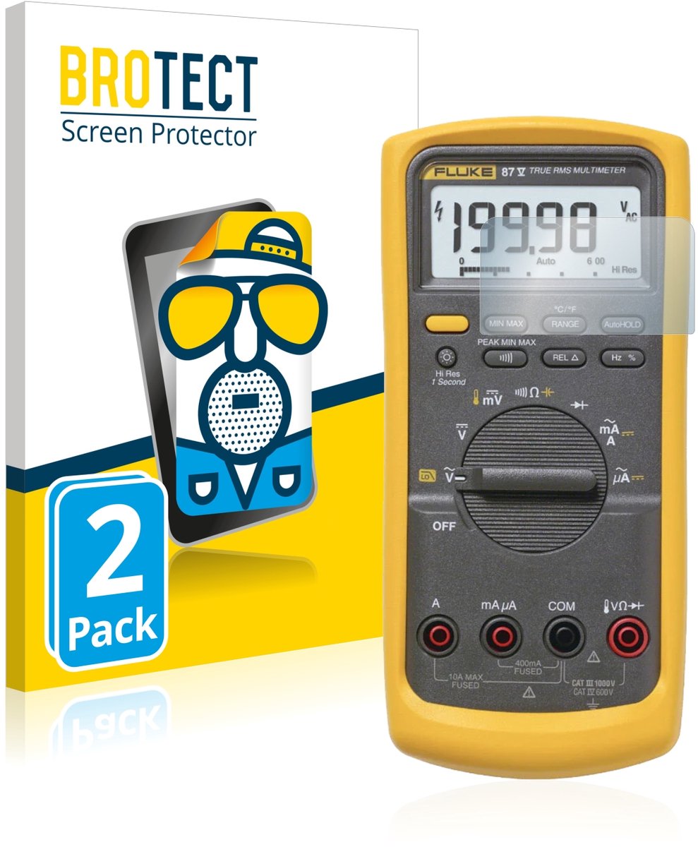 BROTECT - Screenprotector voor Fluke 87v - Folie Beschermfolie matte 2 Stuks