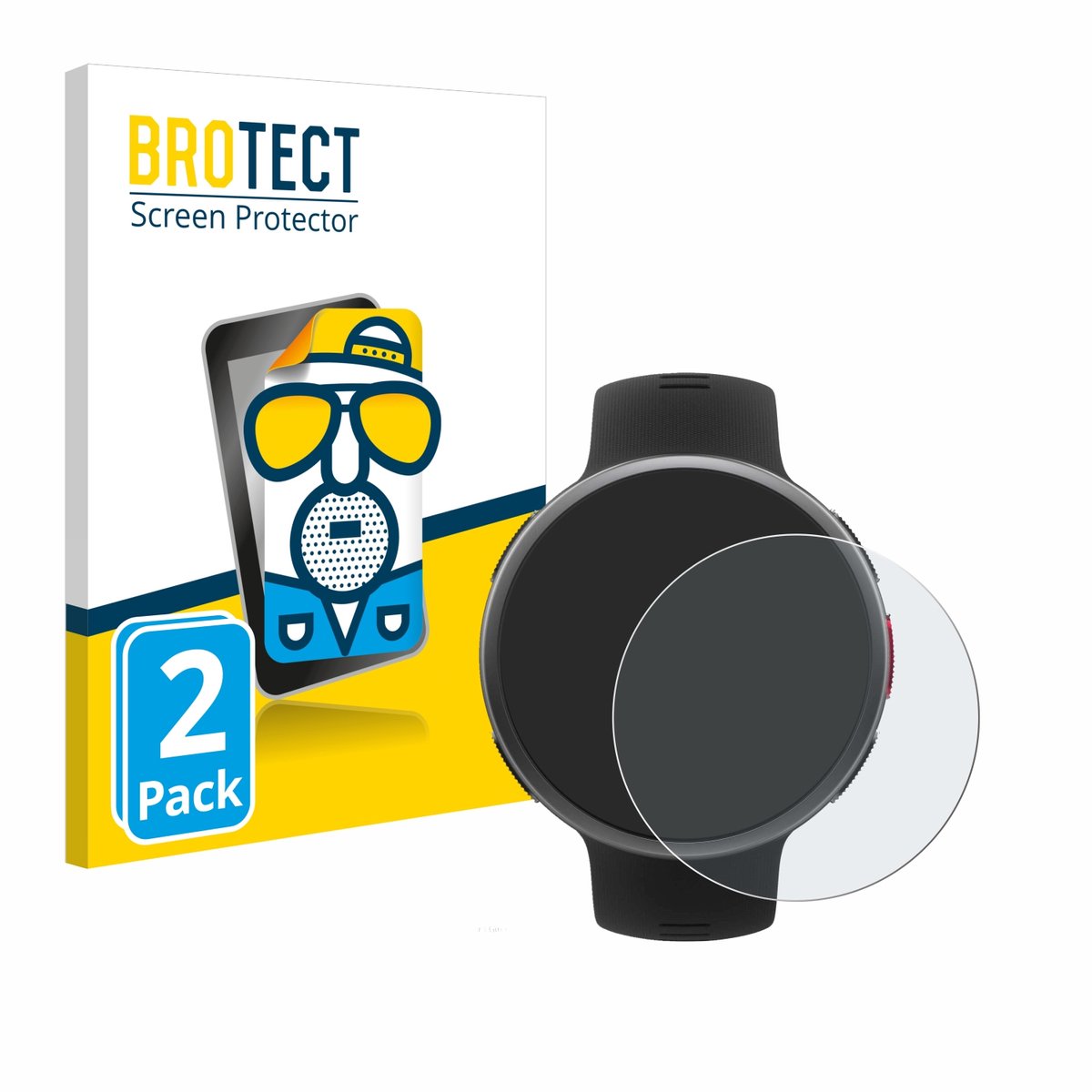 BROTECT - Screenprotector voor Polar Vantage V2 - Folie Beschermfolie matte 2 Stuks