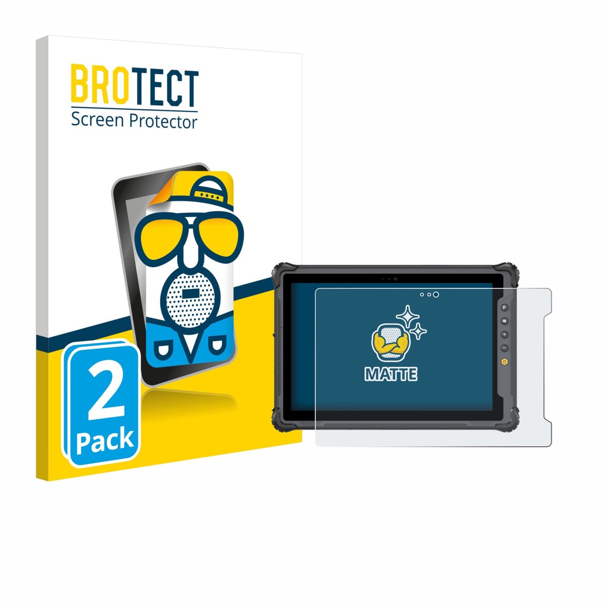 BROTECT - Screenprotector voor onerugged W10 J - Folie Beschermfolie matte 2 Stuks