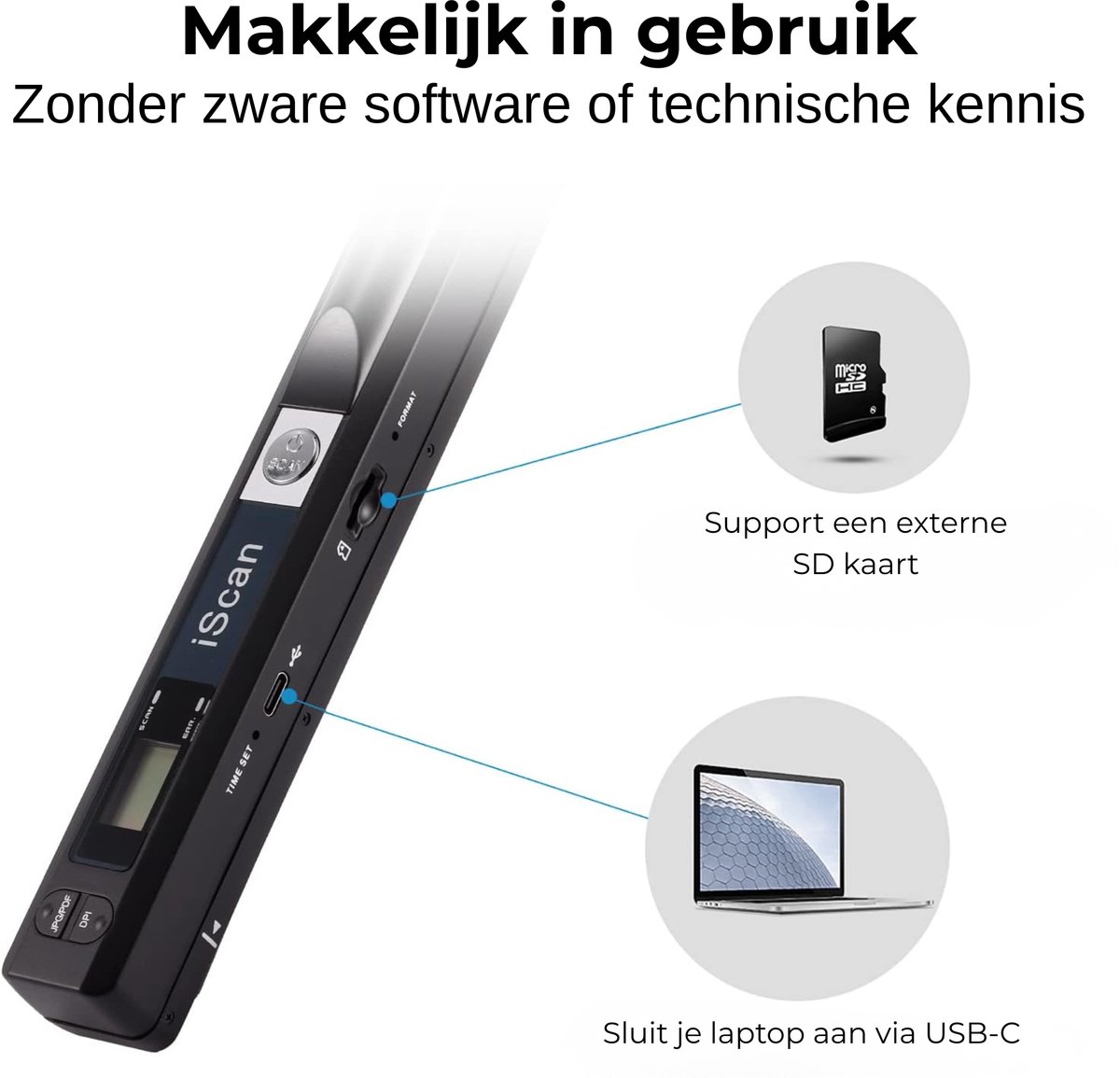 DreamGoods Document Scanner - Handscanner voor A4 Documenten, Boeken & Foto's thumbnail 5