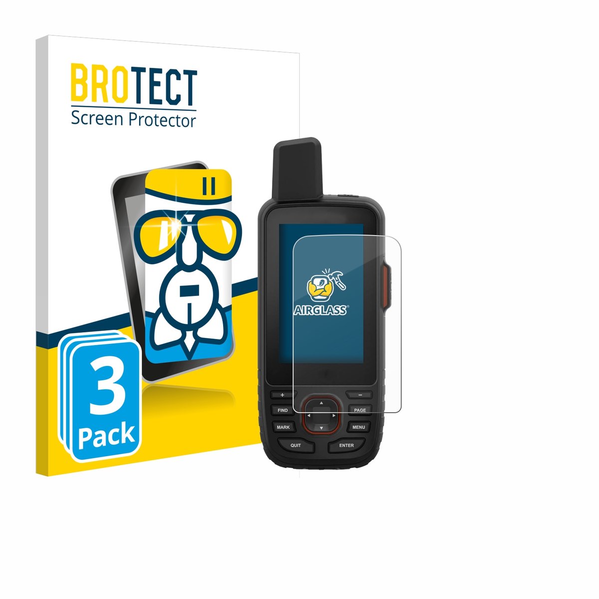 Screenprotector 3 Stuks voor Garmin GPSMAP 66i Beschermglas transparant