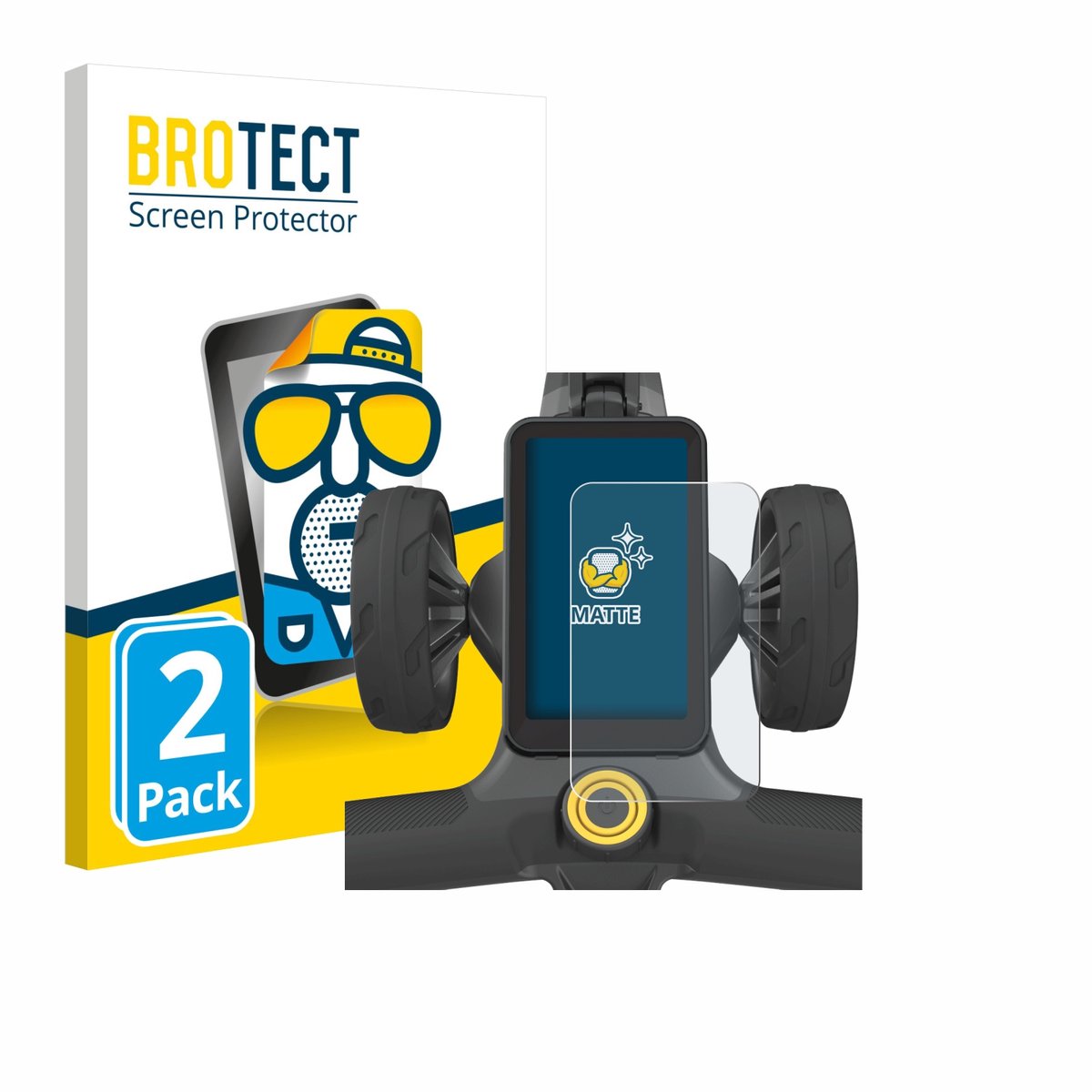 BROTECT - Screenprotector voor PowaKaddy CT12 GPS - Folie Beschermfolie matte 2 Stuks
