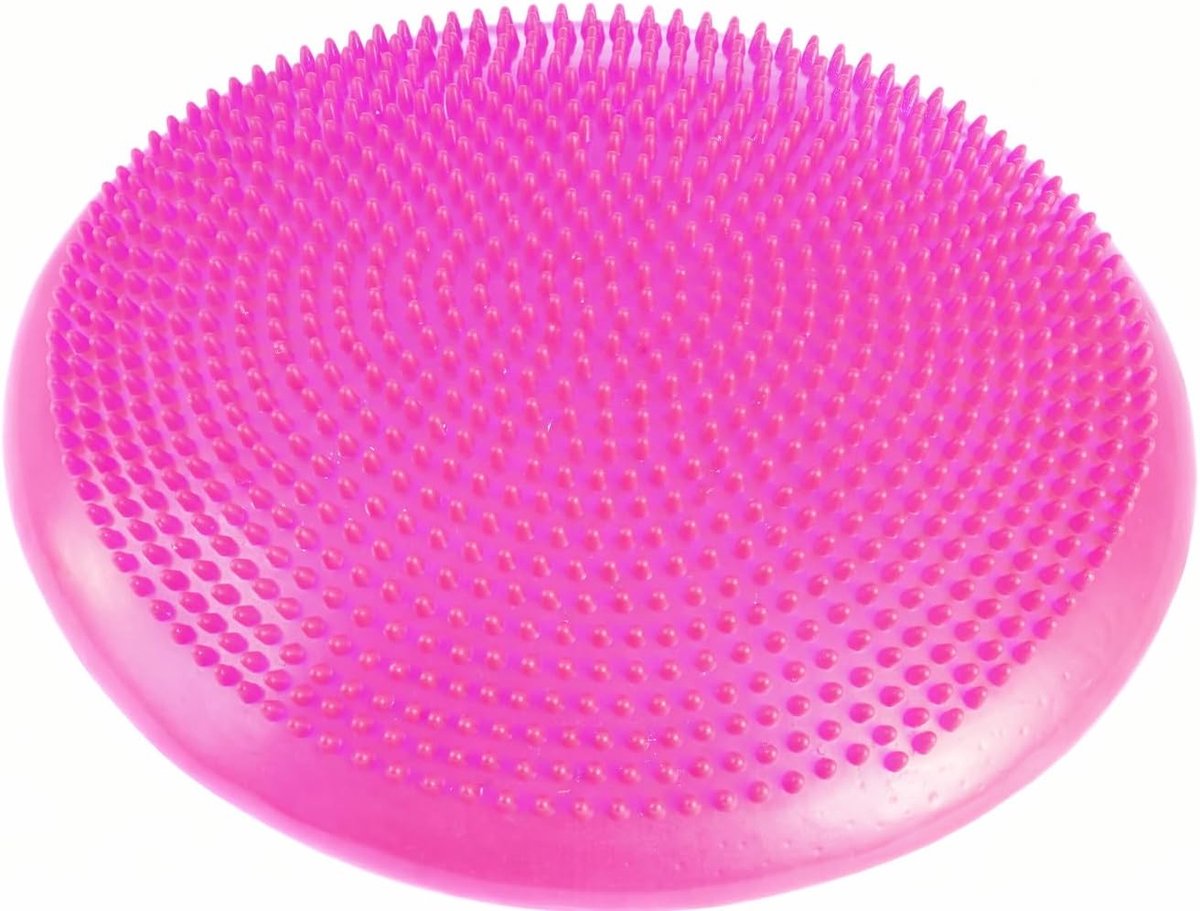 Wiebelkussen - Balanskussen - Balkussen - Komfortabel Zitten - Volwassenen en kinderen - Balansbord - Balance Board - Balanstrainer - Balansbal - Fitnessbal - Lichtroze - 34 cm - van Imperatoris