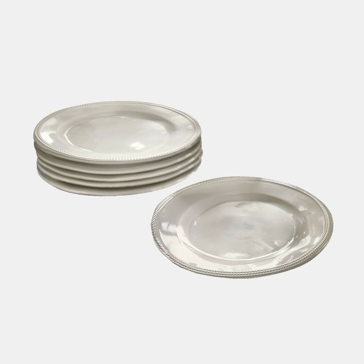 LOBERON Dessertbord set van 6 Norrvik lichtgrijs