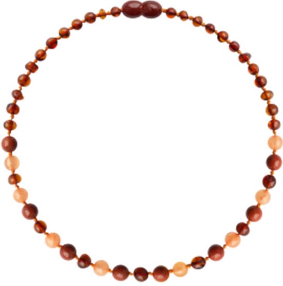 Baby Natura - Barnsteen ketting - Baby/peuter - Jaspis - 32 cm van Merkloos — afbeelding 3