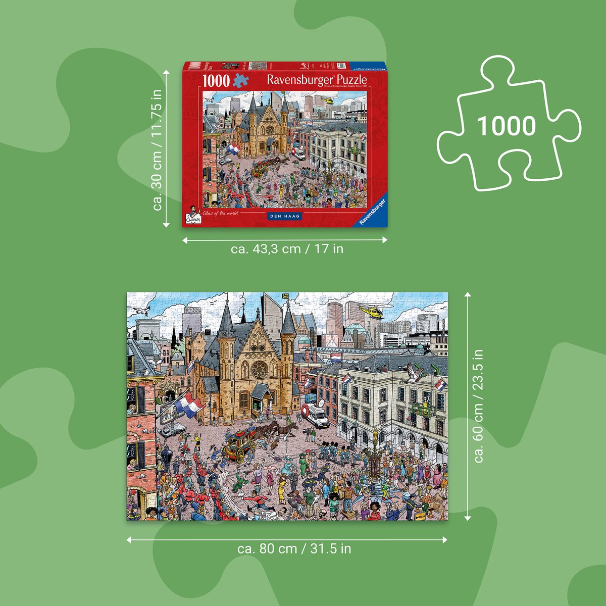 Ravensburger – Cities of the World: Den Haag – Legpuzzel – 1000 Stukjes — afbeelding 6