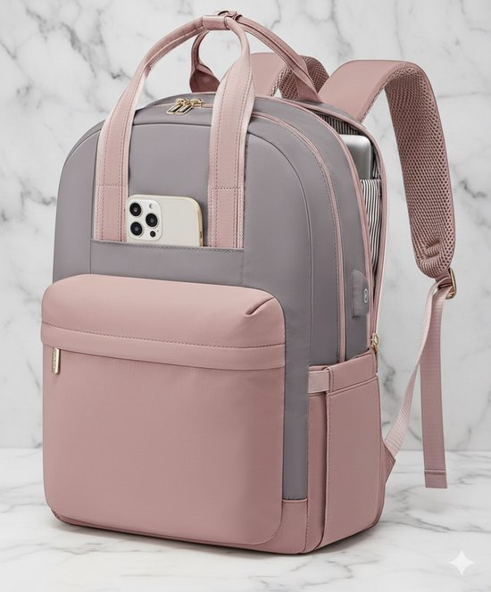 Stunq® Extra Grote Laptop tas Rugtas voor Vrouwen - 15,6 Inch ...