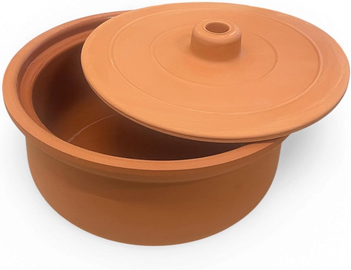 Ovenvaste Terracotta Stoofpan met Deksel – 3.5L – Authentiek Koken en Bakken