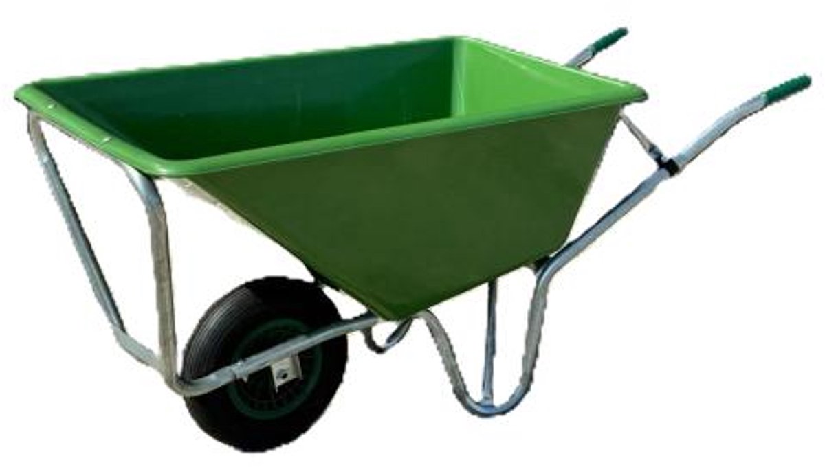 Bol.com Kruiwagen 160 Liter – Poly Bak – 1 Wiel – Verzinkt Onderstel – Max. 200 kg aanbieding