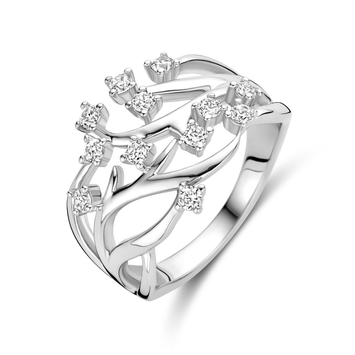 Gerhodineerd Zilver Ring Met Zirkonia 1339493