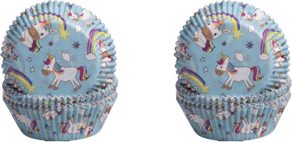 Set van 2 Bakvormen in Eenhoorn Ontwerp voor Cupcakes en Muffins