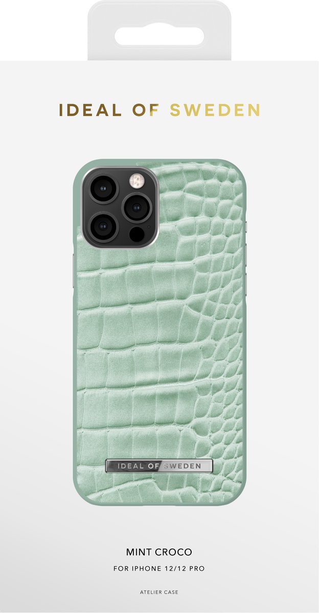 iDeal of Sweden Atelier Case Introductory voor iPhone 12/12 Pro Mint Croco