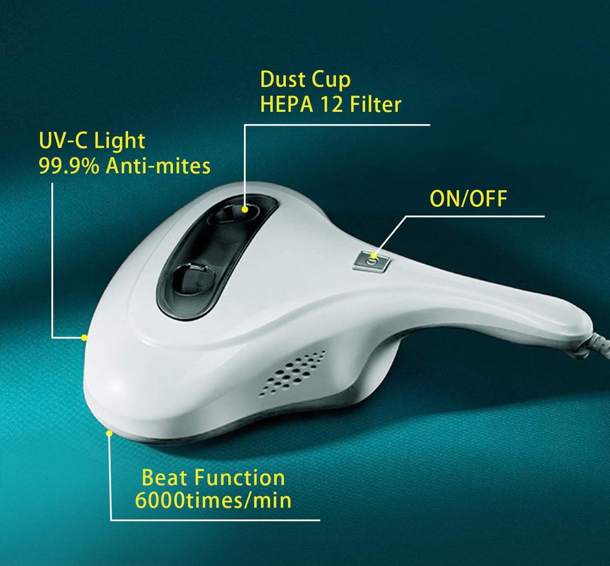 UV-Stofzuiger matrassen met UV-lichtsterilisatie en HEPA-filter - afbeelding 2