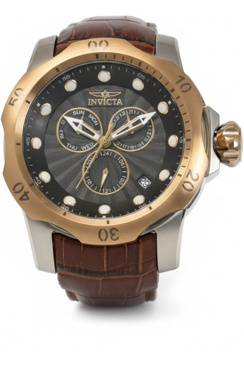 Invicta Venom 49176 Heren Horloge - Waterdicht - Analoog - Quartz Uurwerk - Roestvrij Staal met Grijze Wijzerplaat - 54mm