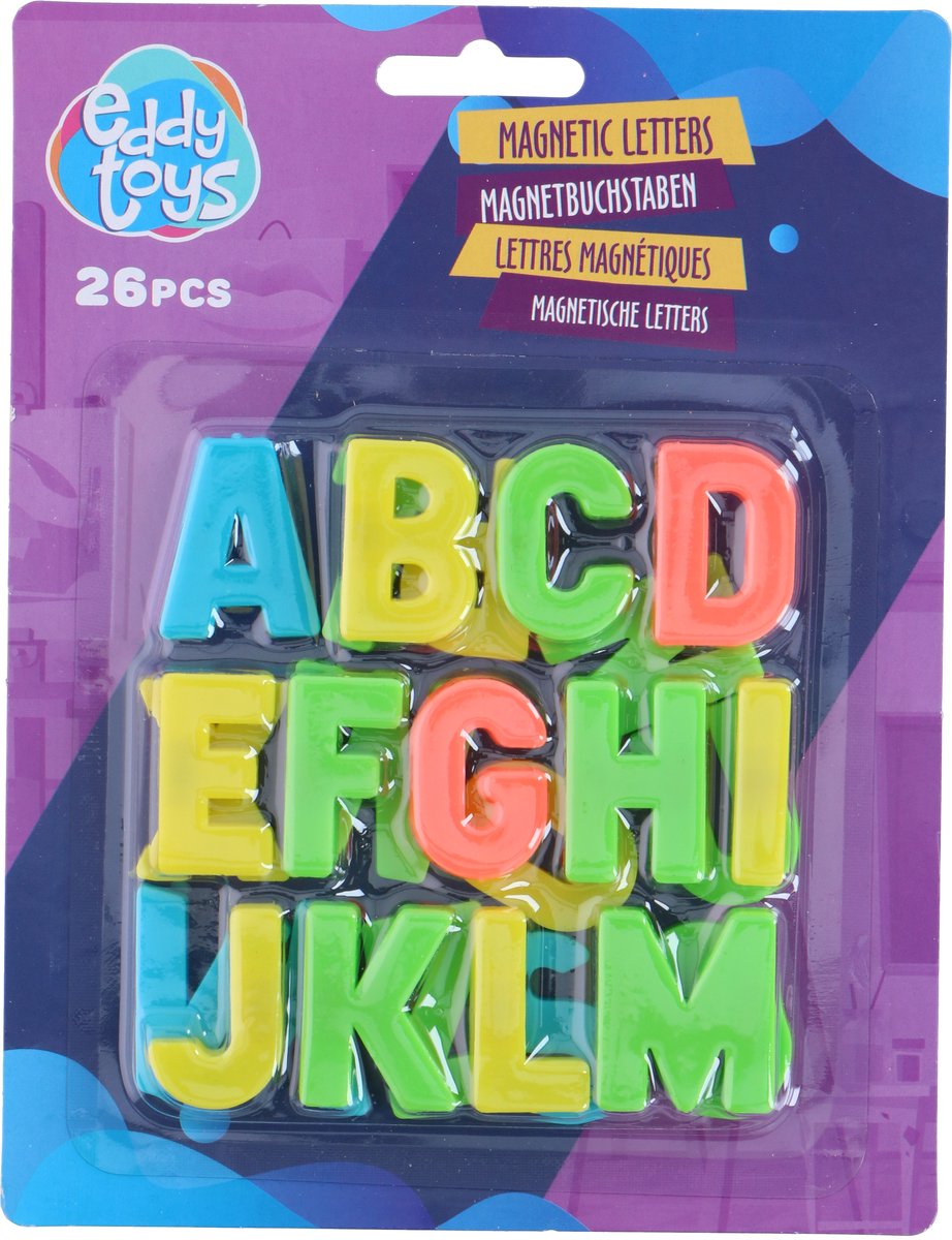 Eddy Toys Magnetische Letters Set 26-delig voor Magneetbord - Magneetletters - Alfabet Magneten - Letter Magneten