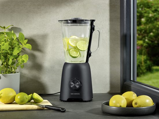 Severin SM 3724 Blender 600W - Glazen Kan 1,5L - Smoothie To Go & Hakmolen - 2 Snelheden + Pulse van Merkloos — afbeelding 5