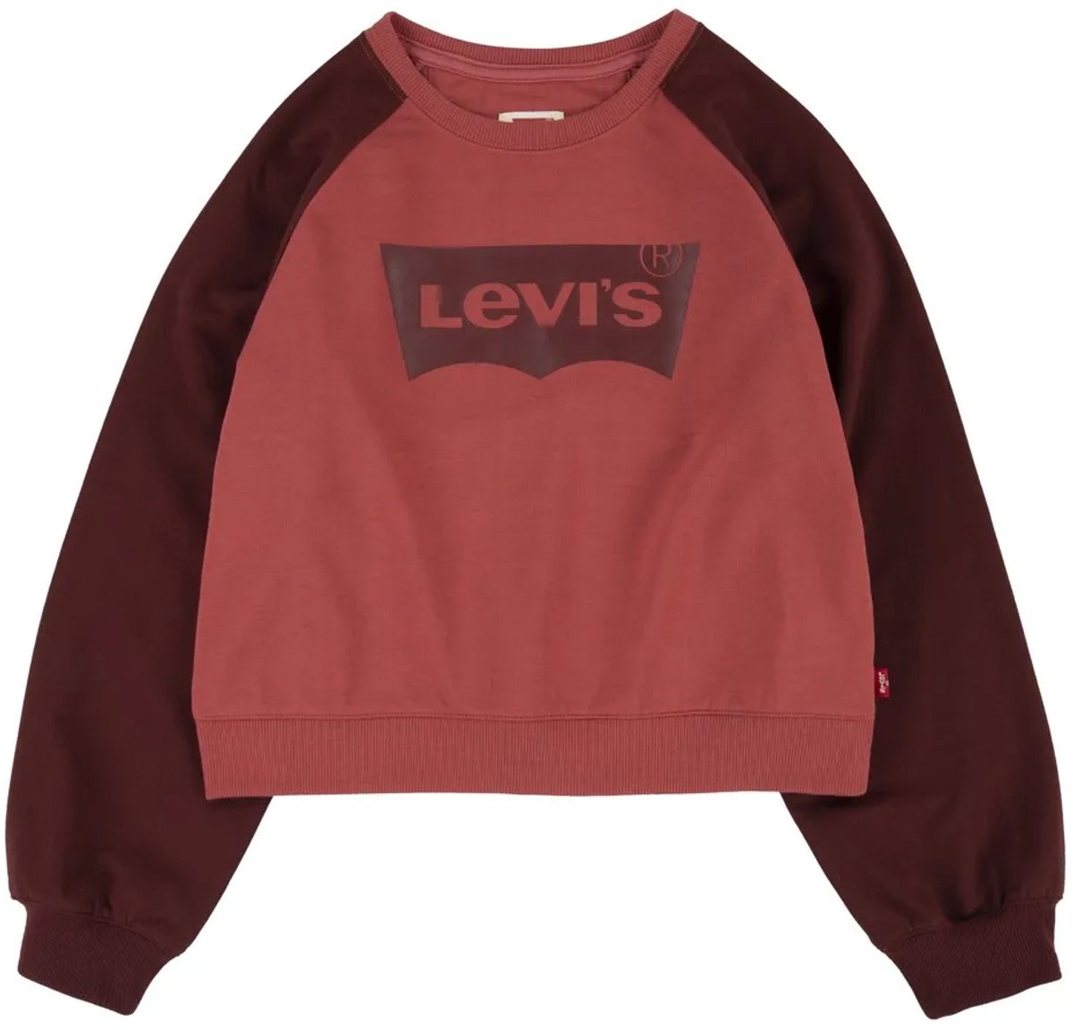 Levi´s ® Kids Raglan batwing crew Sweatshirt 14 Years Meisje Rood