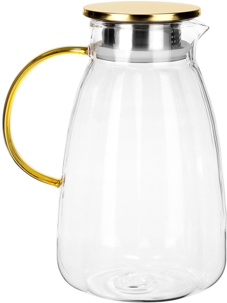 Glazen kan met deksel 2,2 l