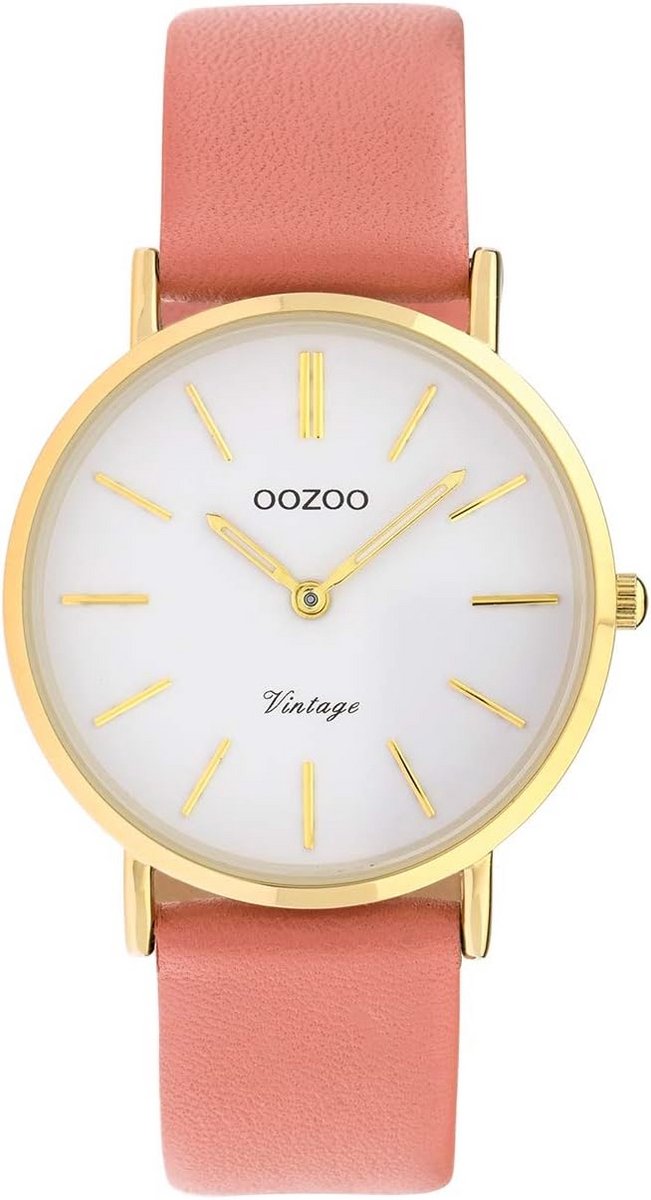 Stijlvol Dameshorloge Roze 32mm met Leren Band