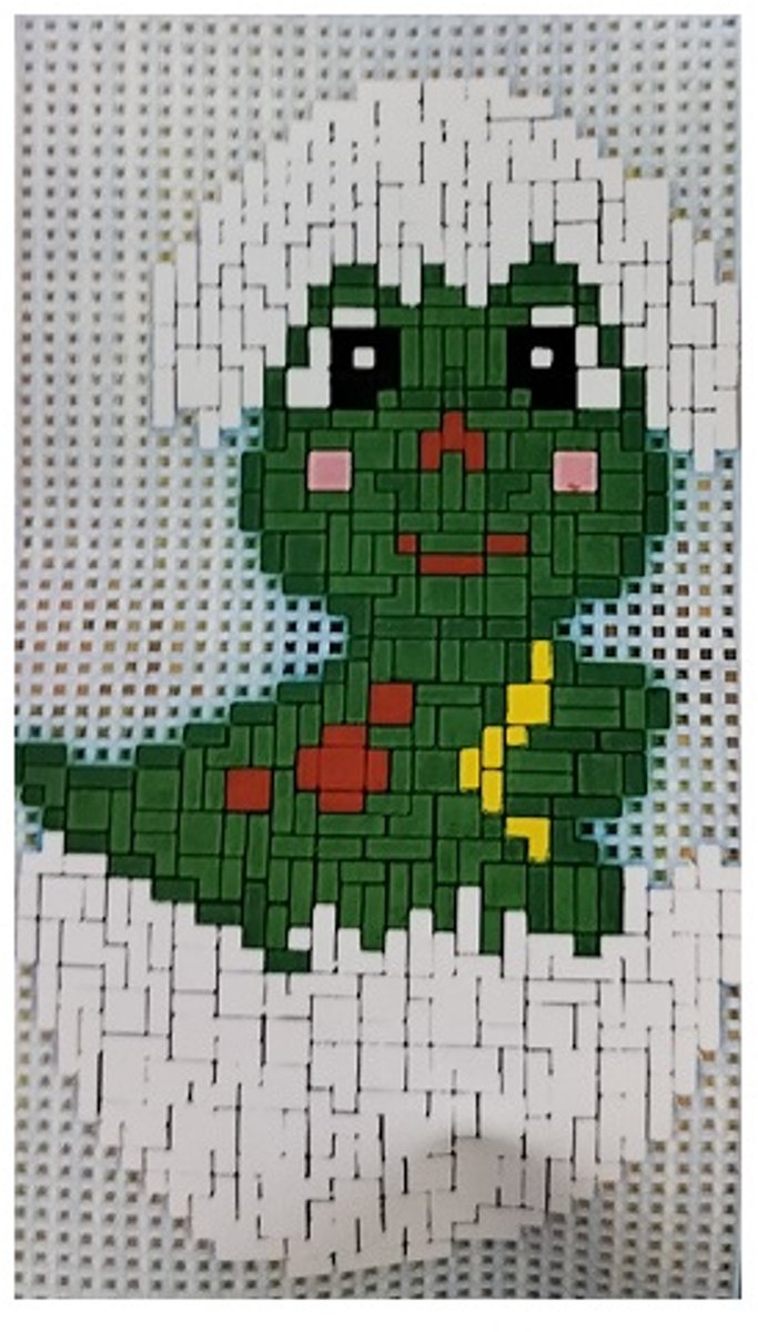 Stickit Dino in het ei, ca. 750 steentjes