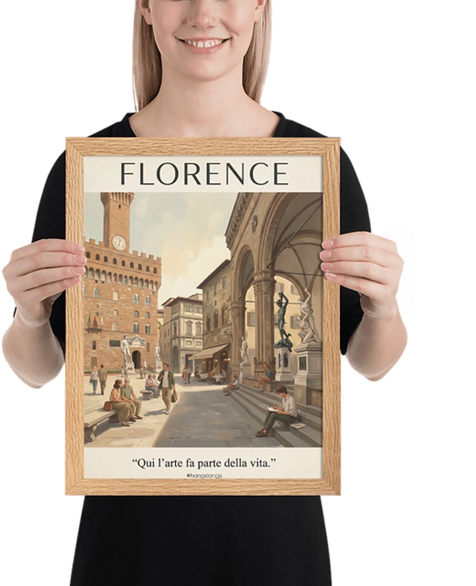 City Poster Florence – Quirky Wall Art Print – Home & Living Room Décor – 30×40 cm / A3 - City Poster