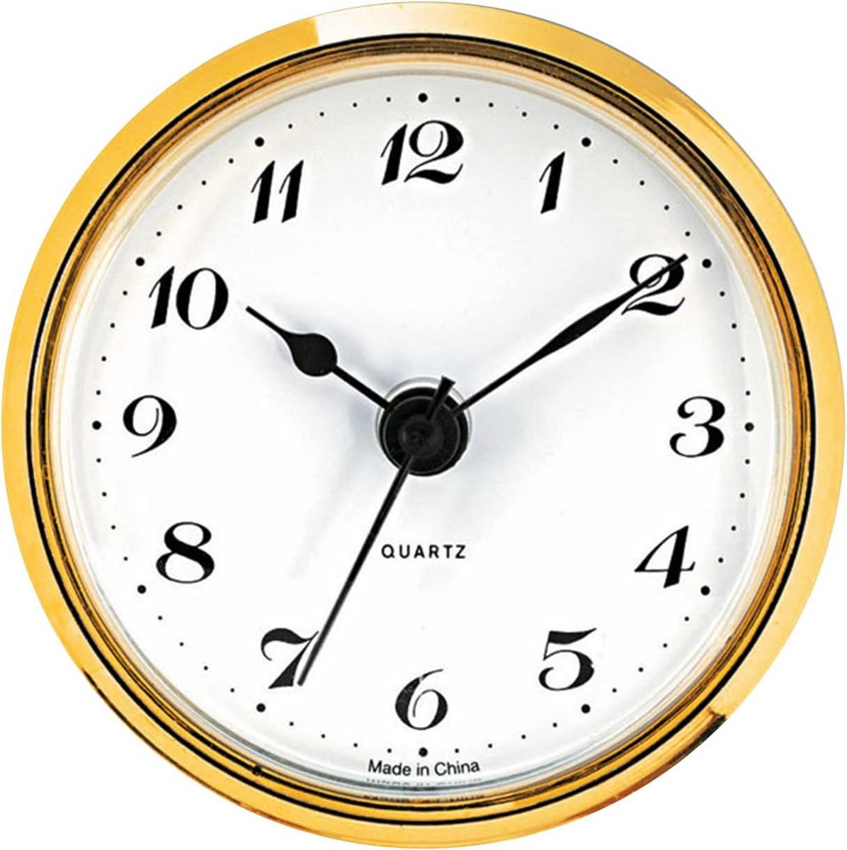 Insteekuurwerk Compleet met Lunette 72mm Goud en Witte Wijzerplaat