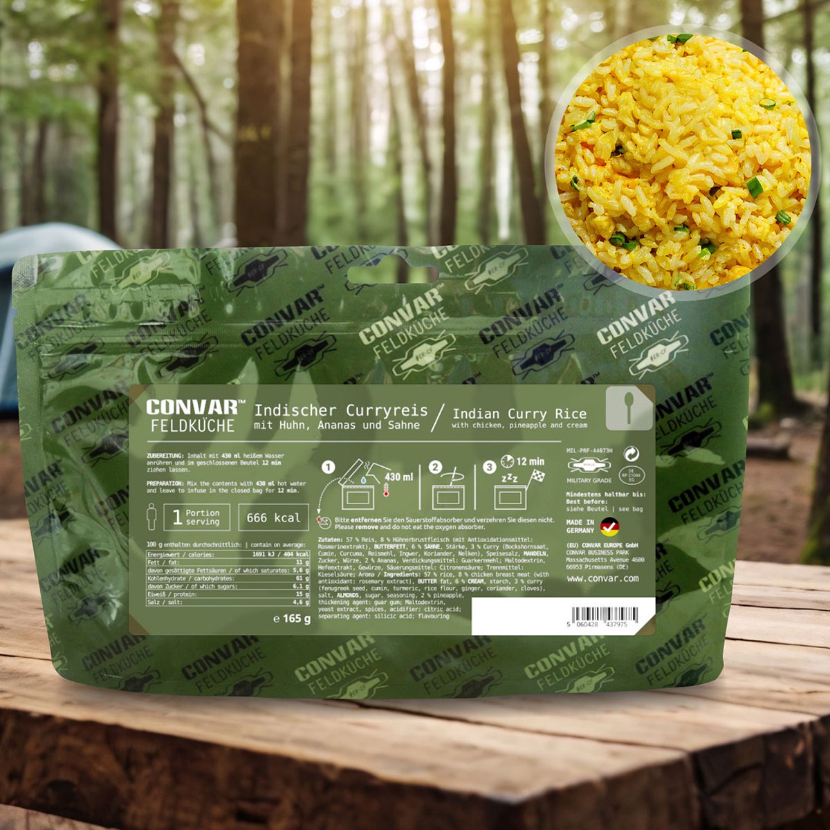 Convar Indische Curryrijst - MRE - Noodrantsoen