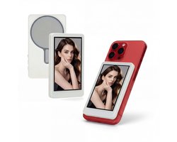 Selfie Monitor voor Telefoon - iPhone & Android - Selfie Scherm - Display - Smartphone Camera Accessoires - Elektronica - Gadgets Mannen / Vrouwen - Incl. USB-C Kabel - Silvergear