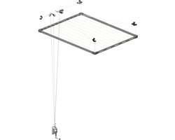 Wasrek Hangend Trapgat - Voor Radiator - Droogrek Ophangbaar