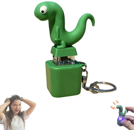 Porte-clés - Porte-clés lézard - Avec éclairage - avec son et effet fidget - Fidget Toy - Fidget clavier - keyboard fidget toy - porte-clés adultes - Clic linéaire - Décoratif - Relaxant - accessoire de bureau - vert