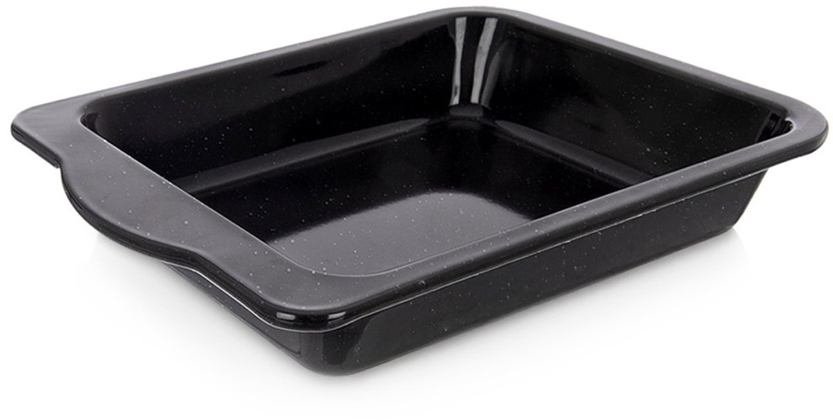Geëmailleerde diepe bakplaat rechthoekig 36 x 26 x 5 cm