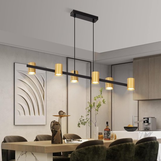 Suspensie verlichting Induïstische lamp 6 Hoofd Verstelbaar houten