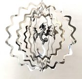 Nature's Melody Cosmo Spinner Dragon Draak   roestvrij staal ca.13cm / 5" windspinner