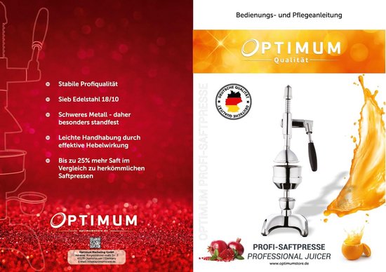 Professionele Handmatige Citruspers Hendel - Krachtige Smaakvolle Sappen Persen — afbeelding 5