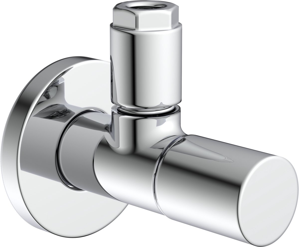 KIRCHHOFF DEV-1WK Hoekstopkraan - 1/2"BU x 10 mmQ - Met Rozet