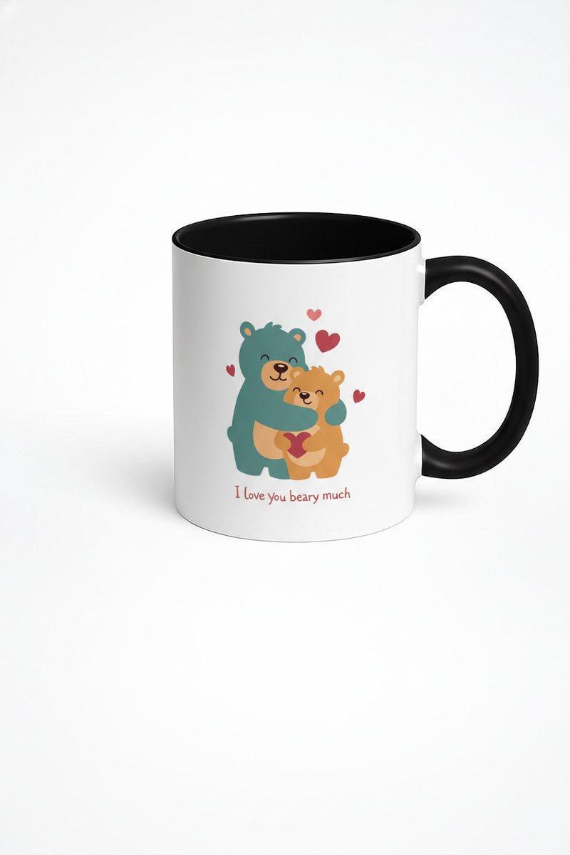 Schattige Beren Knuffel Mok - 'I Love You Beary Much' - Romantisch Cadeau Mok