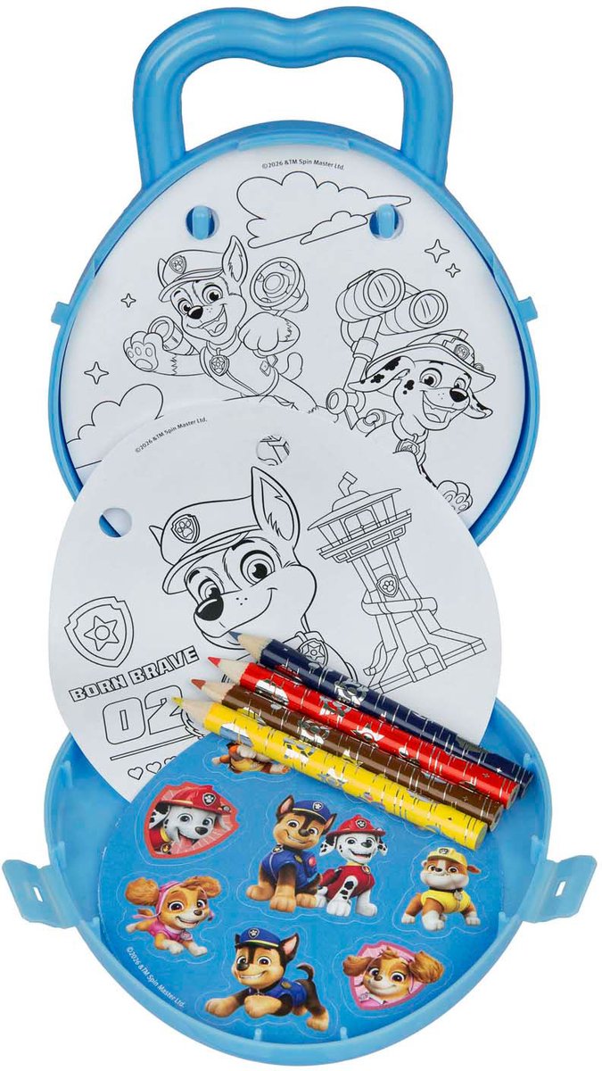 Kleurset To Go Paw Patrol met Kleurpotloden en Stickers