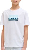 JACK&JONES - JCOFUSION DOTS PRINT TEE SS CN SN JNR - Jongens - T-shirts - wit - maat 152