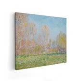 Tableau sur Toile Artaza Claude Monet'S Lisière de Forêt Près de Giverny - 1885 - Paysage Impressionniste avec Arbres et Fleurs - 100x80 cm - Décoration Murale Salon - Tableaux - Décoration Murale