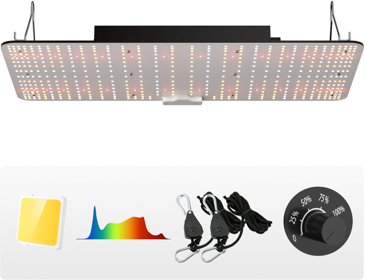 VEVOR Kweeklamp 200w Led Plantenlamp Plantenlicht Professionele Volledig Spectrum Plantenverlichting