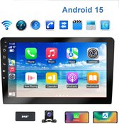 ESSGOO 2 DIN Autoradio Universeel - Bluetooth - DAB Autoradio - Multimedia Autoradio - 10 Inch Touchscreen - Achteruitrijcamera Ingang - Handsfree bellen - 2 + 32 GB - Apple CarPlay en Android Auto - USB Bluetooth WIFI FM