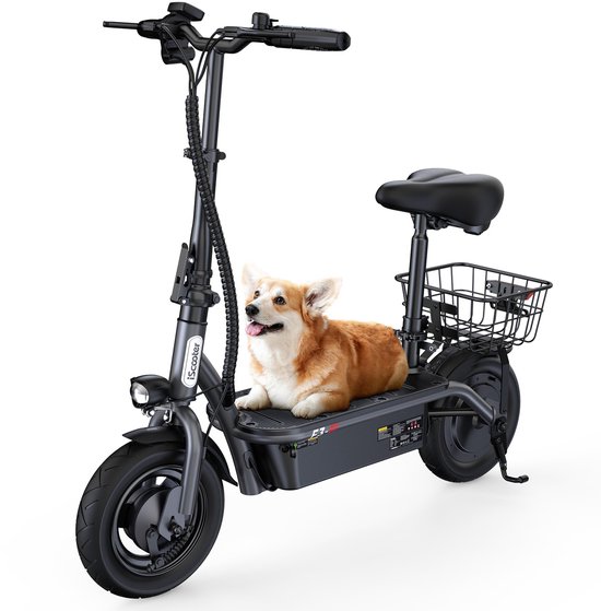 iScooter SR-E3 Elektrische Step Volwassenen met Zitje - 60km Bereik - 1000W - 10 Inch - Opvouwbaar