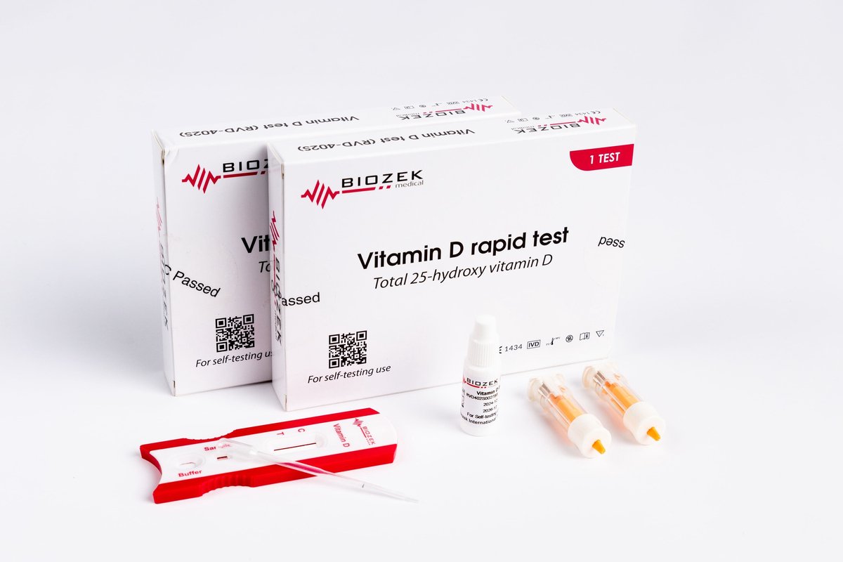 Vitamine D Sneltest – Zelftest voor Vitamine D-tekort – Binnen 10 minuten resultaat – Eenvoudig thuis uit te voeren – 2 stuks
