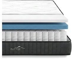 Best Life Pocketvering Matras 180x200 cm - Traagschuim & Koudschuim Matras - 20 CM - Tweepersoons