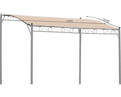 Provento - Pergola Terrasoverkapping - Vervangend Dak - 250x300cm - Zandkleur - Waterdicht - Geschikt voor Pergola's - Zandkleurig Model - Vervangend dak 250x300cm pergola terrasoverkapping zand.