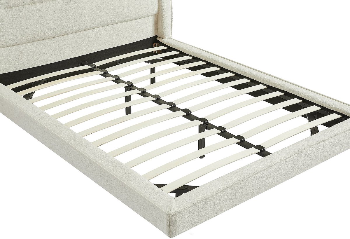 Vente-unique Bedframe stof beige 140 x 190 cm ISYDE