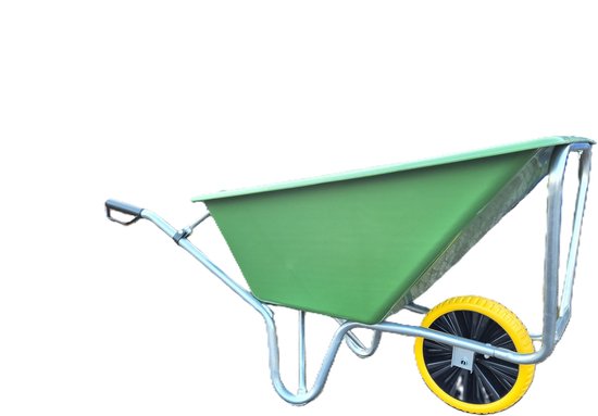 JMC Kruiwagen 160 Liter Poly Met Verzinkt Onderstel en nooit meer lek wiel