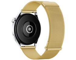 Milanees bandje - geschikt voor Garmin Vivoactive 4 / Venu 3 / Venu 2 / Forerunner 255 / Forerunner 265 / 570 (47mm) en Polar Vantage M / M2 / V3 / Grit X (Pro) - goud
